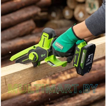 Аккумуляторная пила Greenworks G24MCS10K2 2008207UA (с 1-им АКБ 2 Ач) картинка 5